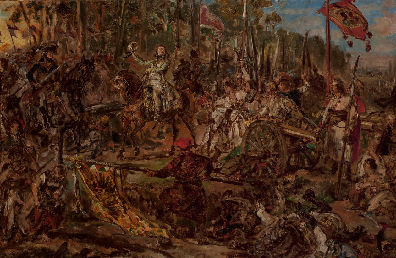 Kościuszko em Racławice, esboço de Jan Matejko