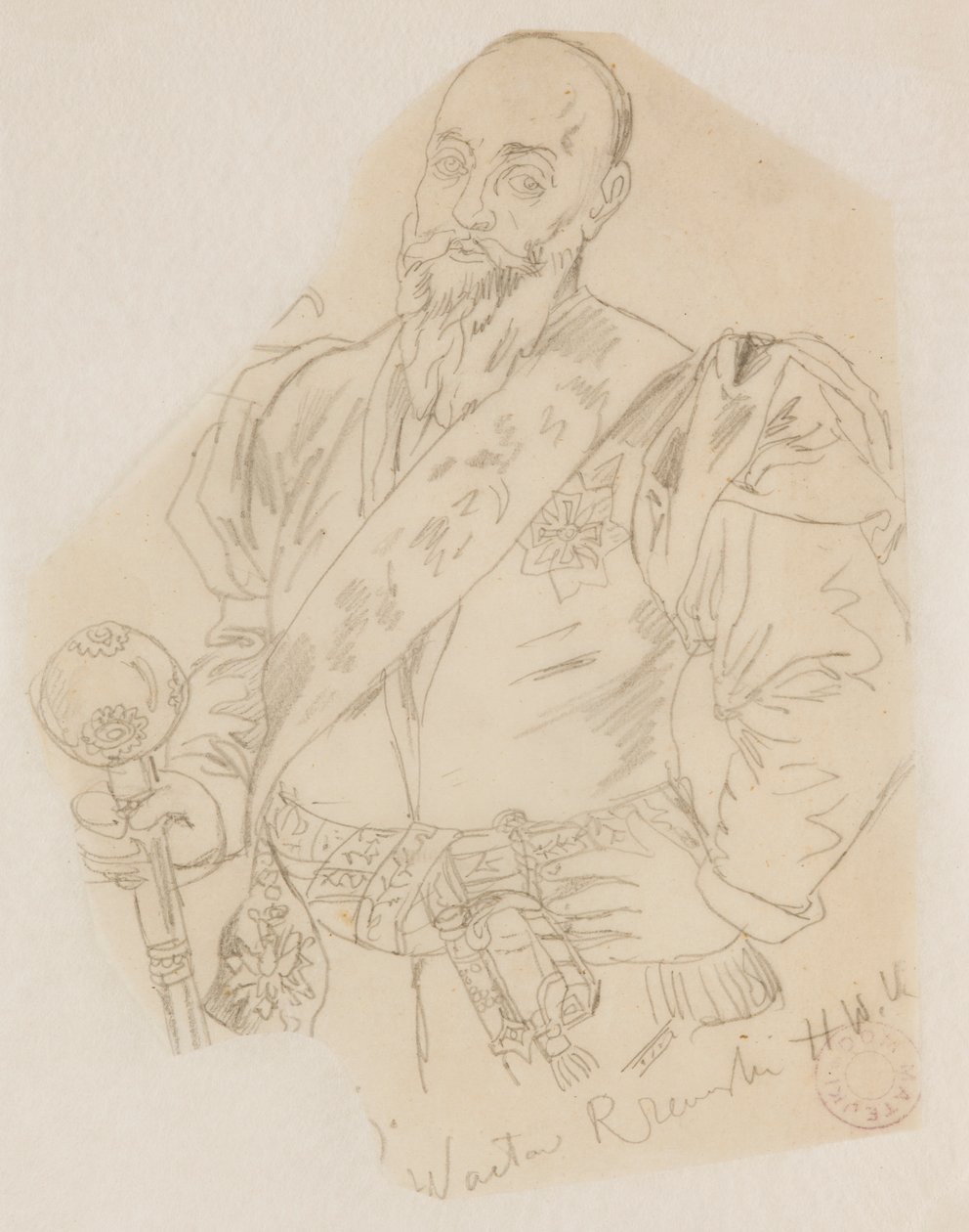 Busto de Wacław Rzewuski, grande hetman da Coroa de Jan Matejko