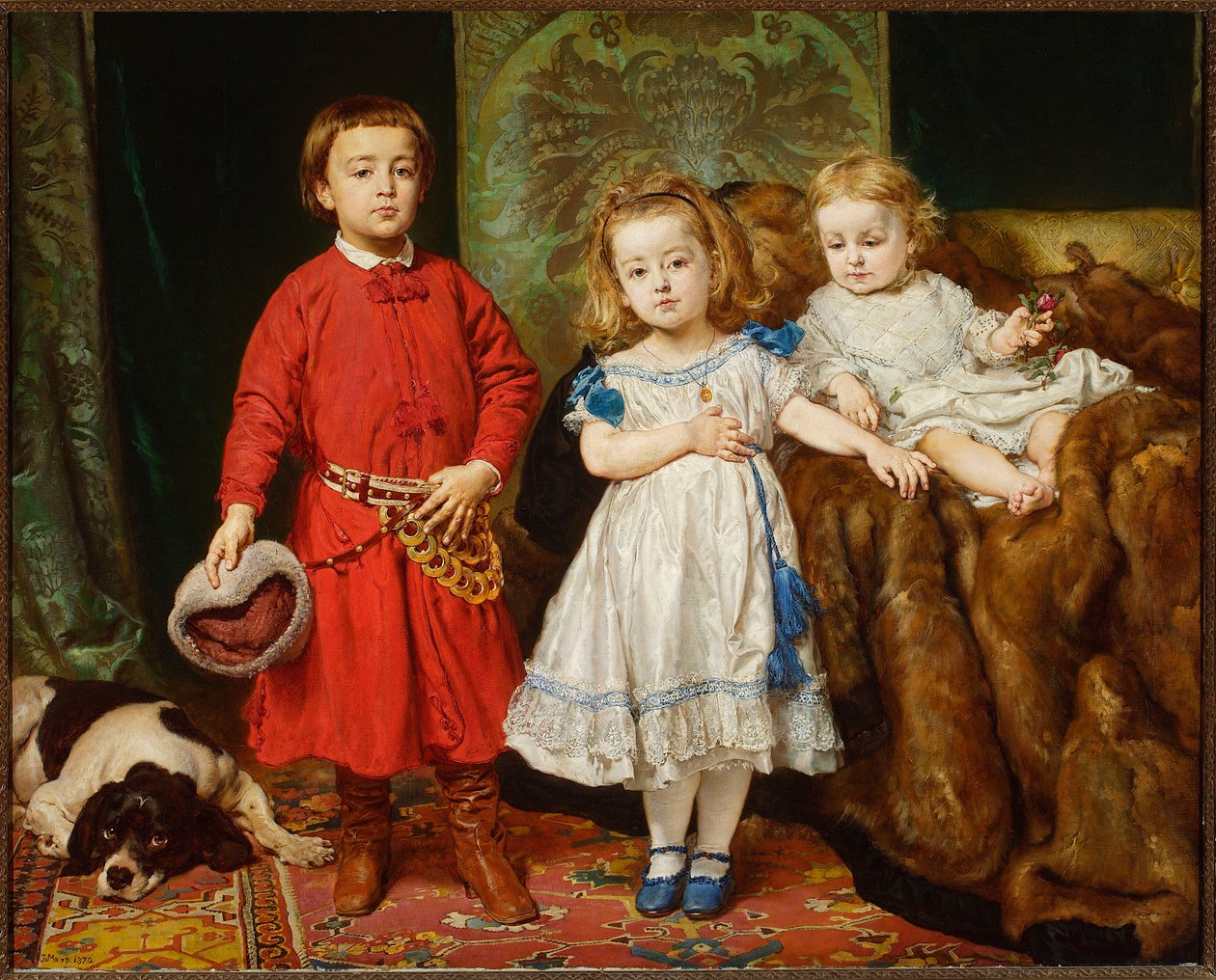 Retrato dos três filhos do artista de Jan Matejko