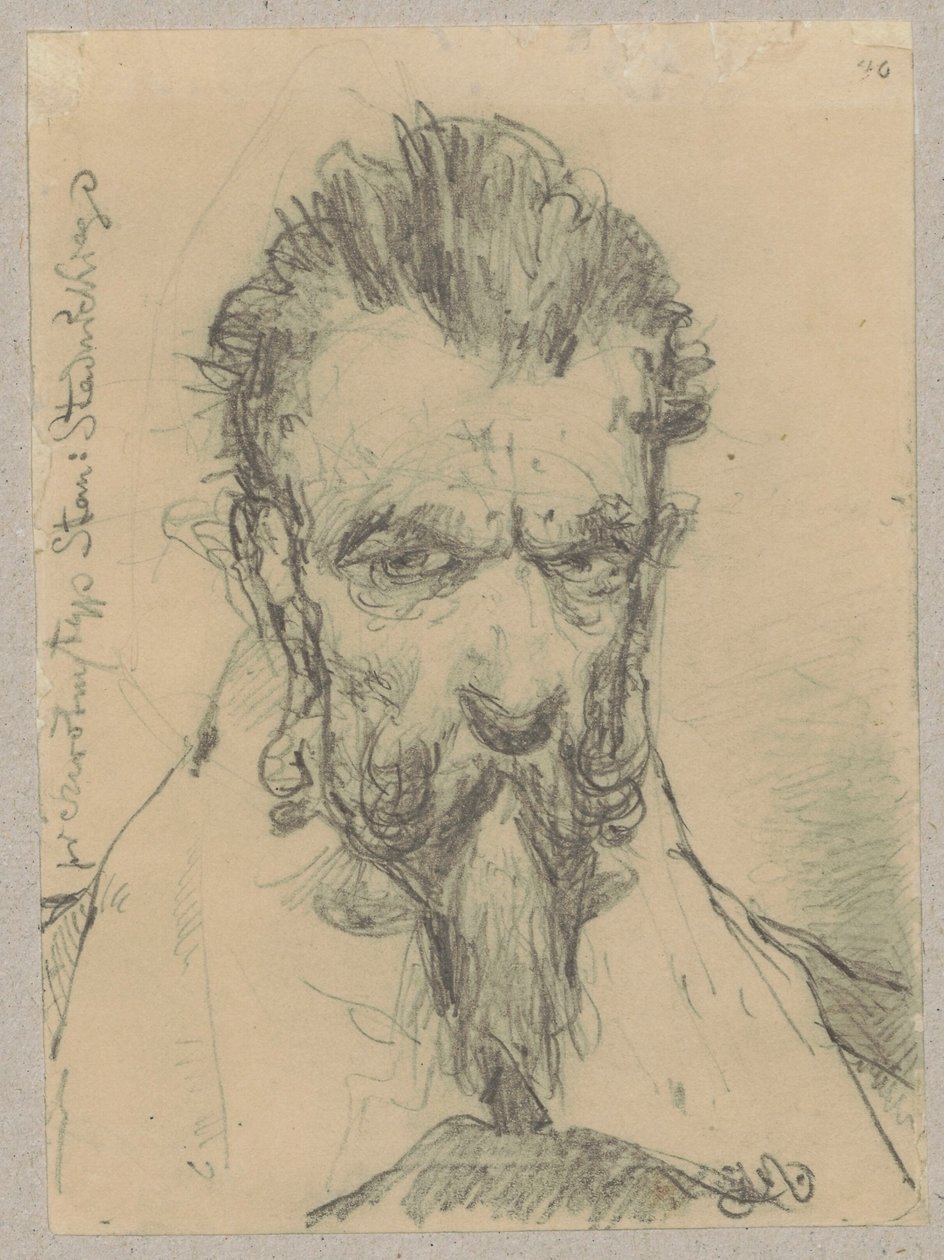 Estudo da cabeça de Stadnicki para o quadro «O sermão de Skarga» de Jan Matejko