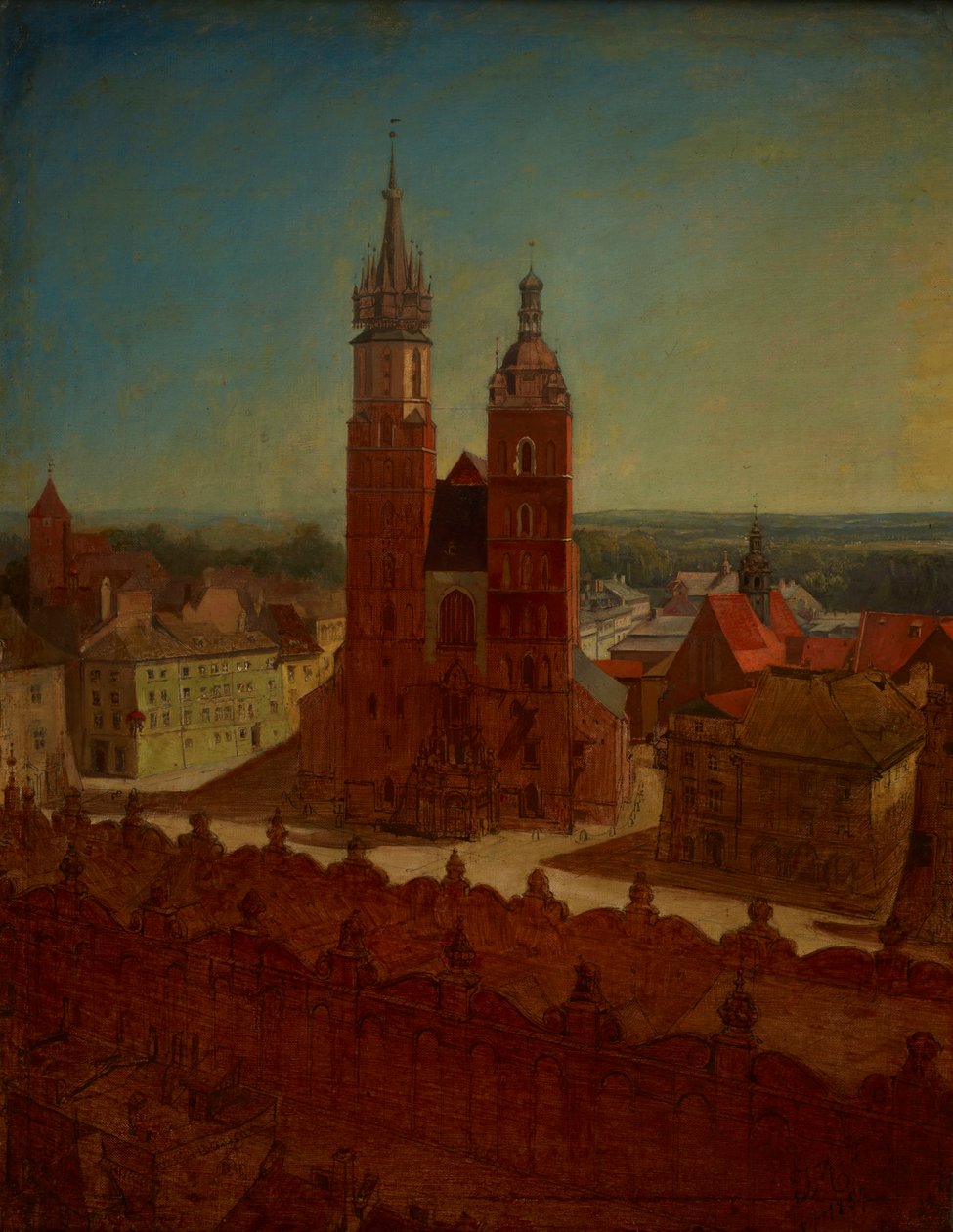 Vista da torre da câmara municipal de Jan Matejko