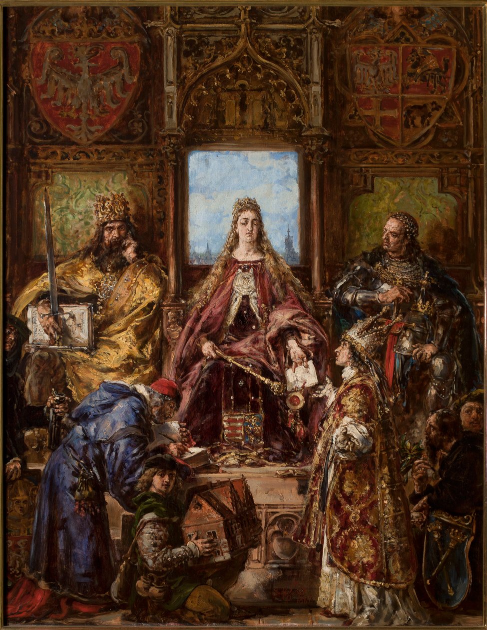 A fundação da Escola Principal, consolidada pela sua transferência para Cracóvia. R.P. 1361-1399-1400 de Jan Matejko