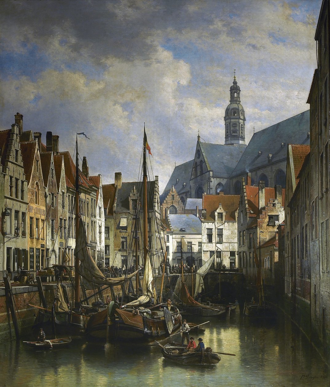 Vista do Koolvliet em Antuérpia de Jan Michiel Ruyten