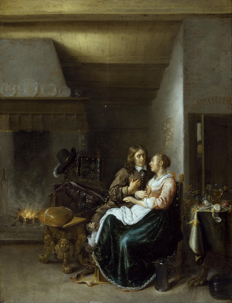 Um casal num interior de Jan Miense Molenaer
