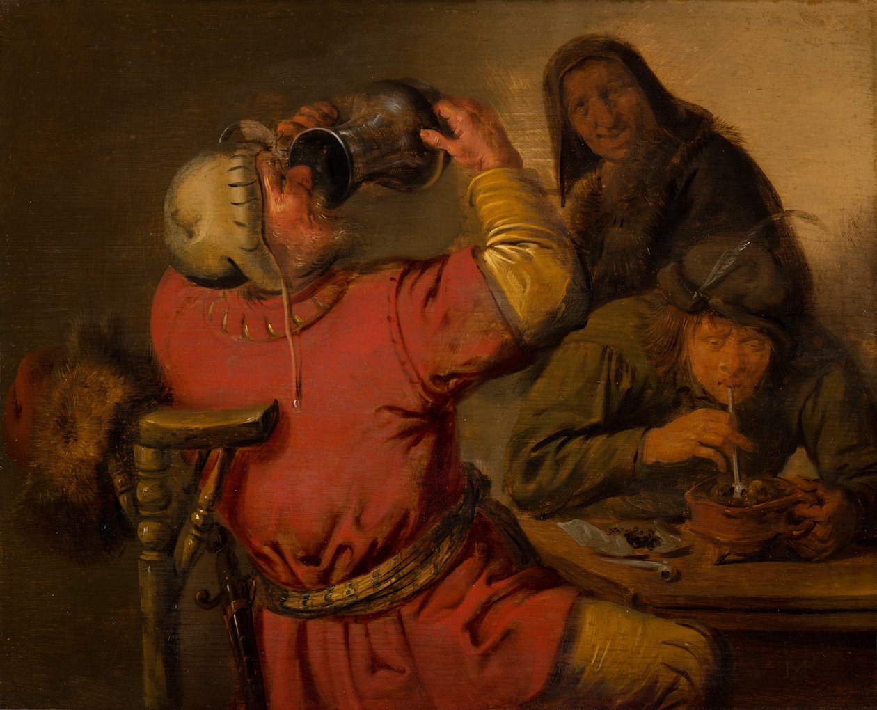 Os Cinco Sentidos: Gosto, 1637 de Jan Miense Molenaer