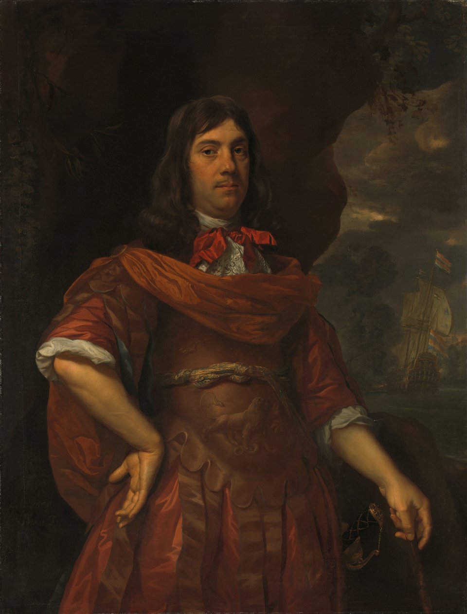 Cornelis Tromp (1629-91). Tenente-Almirante-General de Jan Mijtens