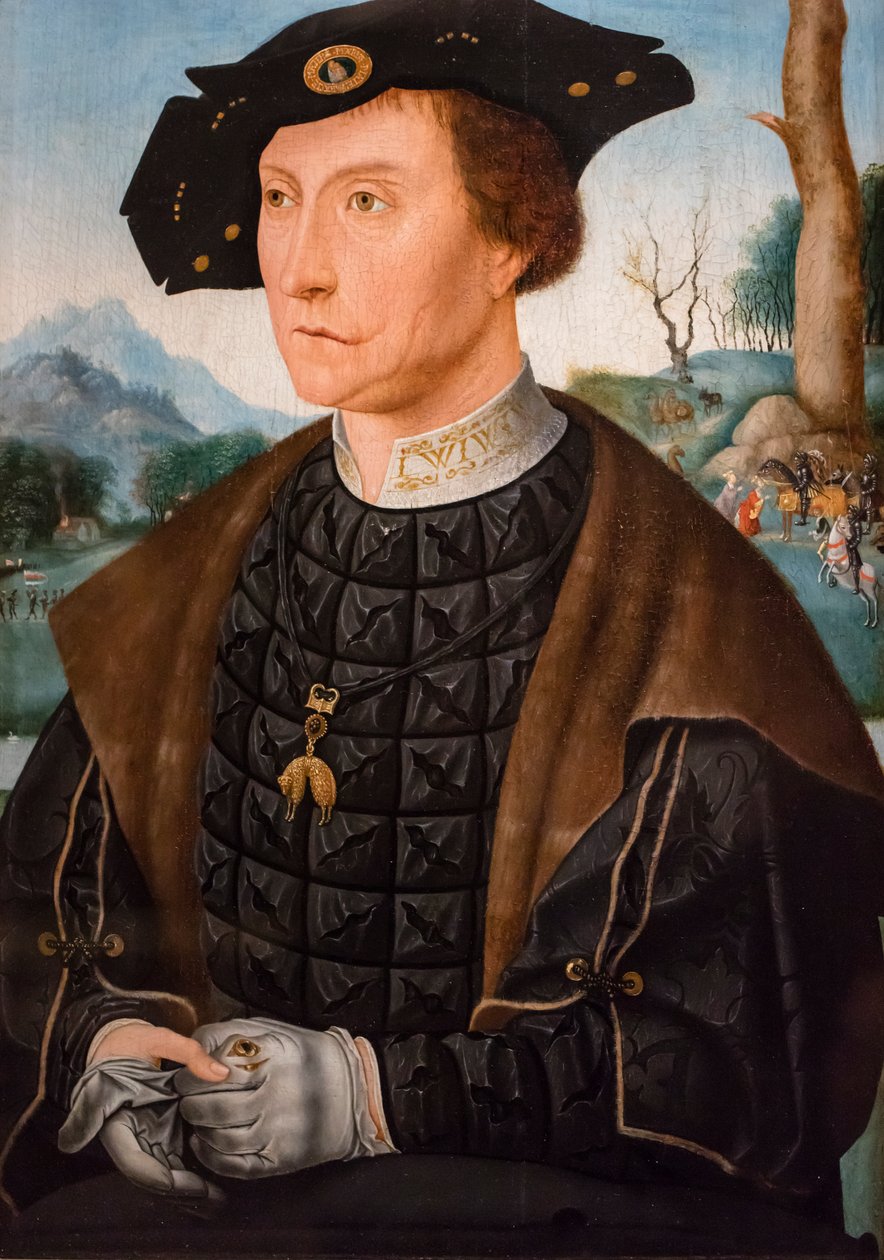 Retrato de Jan van Wassenaer, visconde de Leiden, governador da Frísia de Jan Mostaert