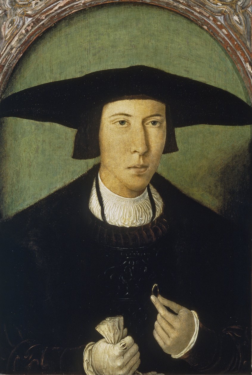 Retrato de um jovem de Jan Mostaert