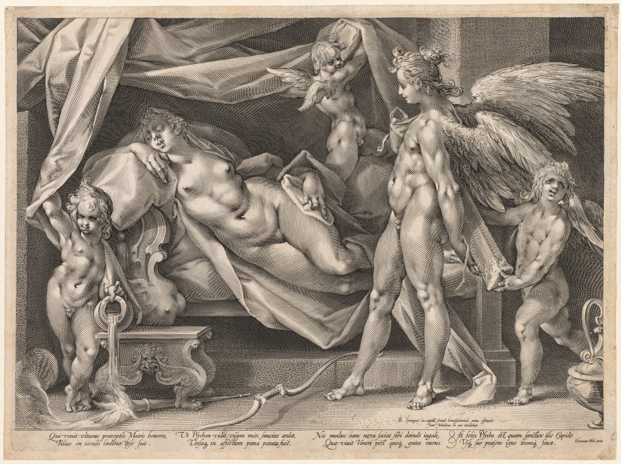 Cupido e Psique, c. 1600. de Jan Muller
