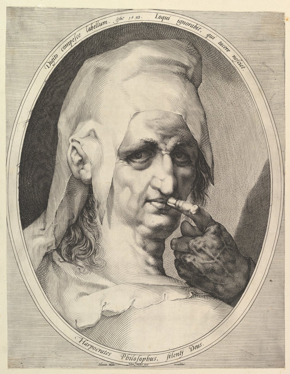 Harpocrates, Philosopher, ca. 1611. de Jan Muller