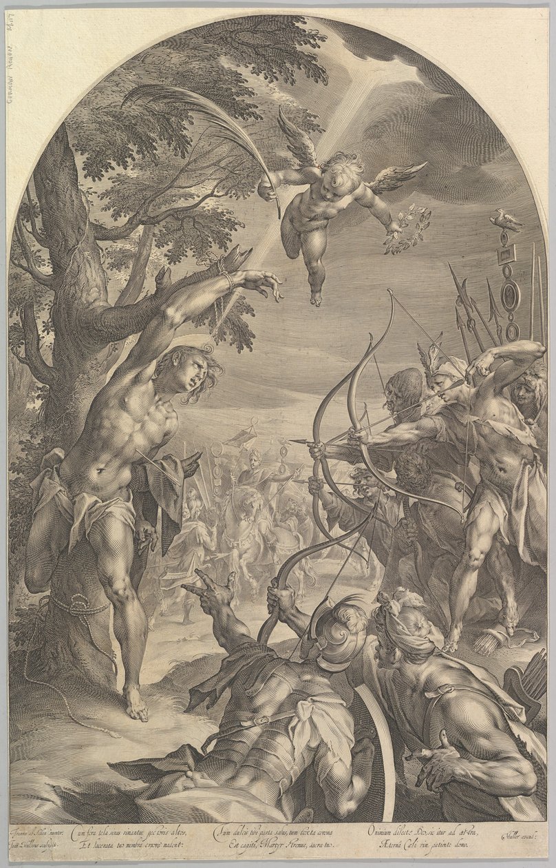 Martírio de São Sebastião, ca. 1600. de Jan Muller