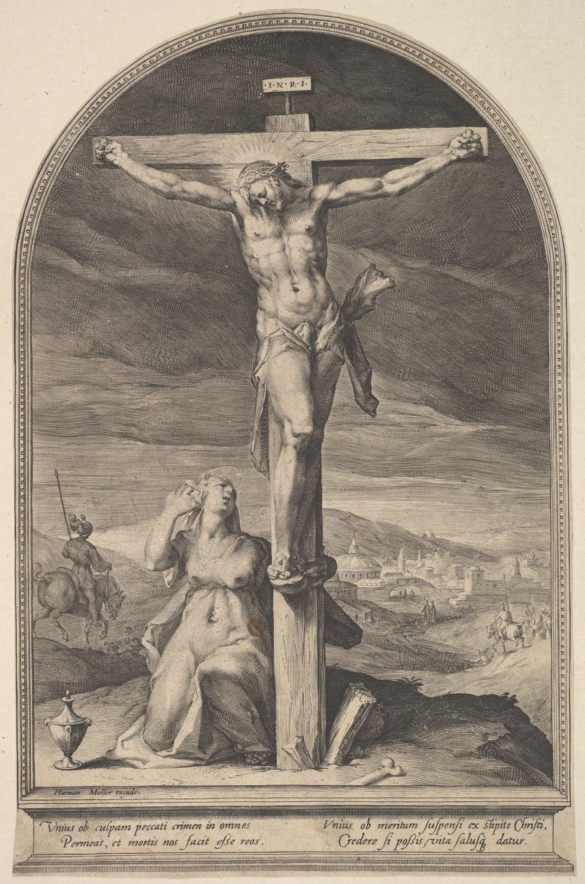 Santa Maria Madalena ao pé da cruz, ca. 1612. de Jan Muller