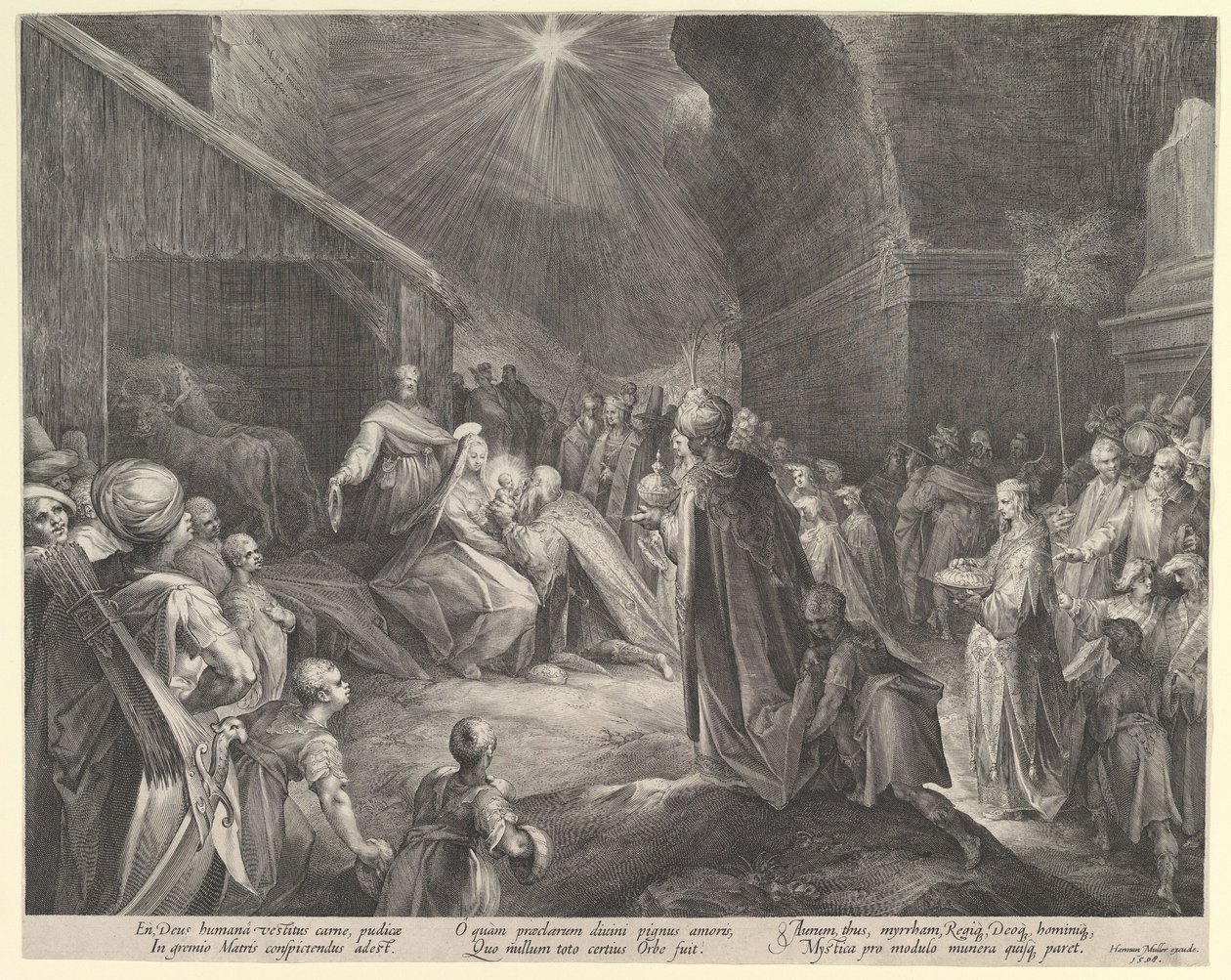 A Adoração dos Magos, c. 1626. de Jan Muller