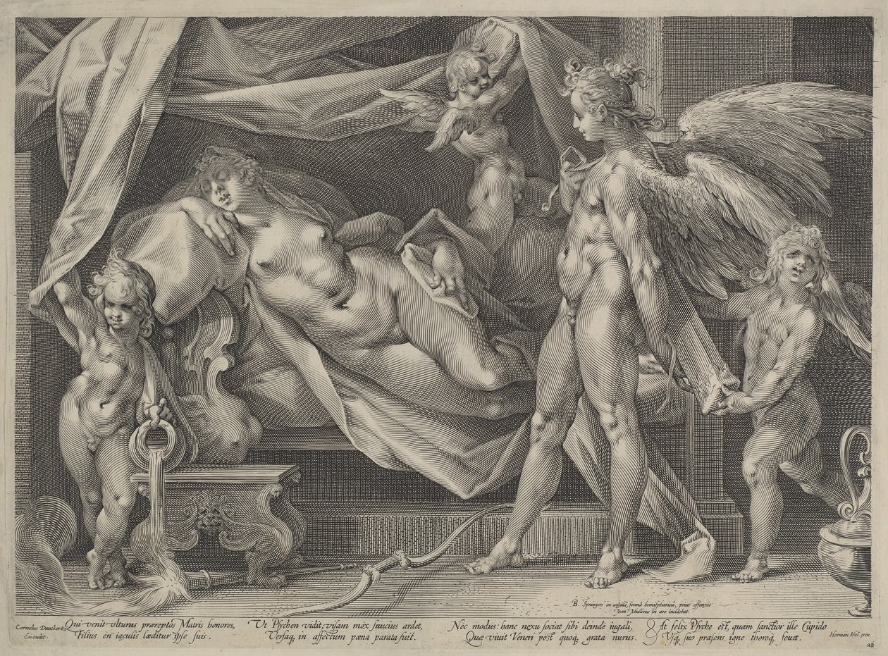 Cupido e Psique de Jan Muller, after Bartholomaeus Spranger