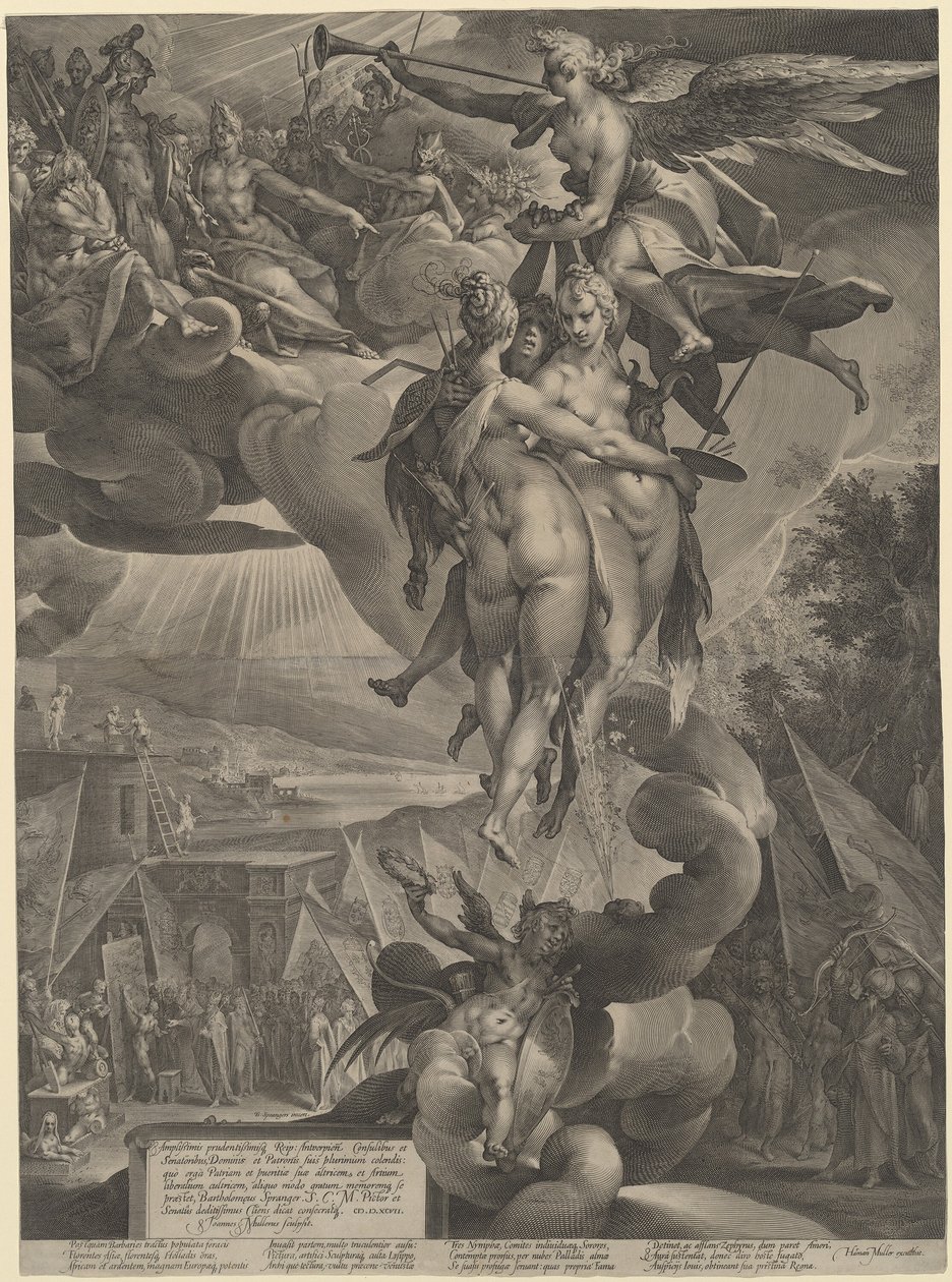 A Apoteose das Artes de Jan Muller, after Bartholomaeus Spranger