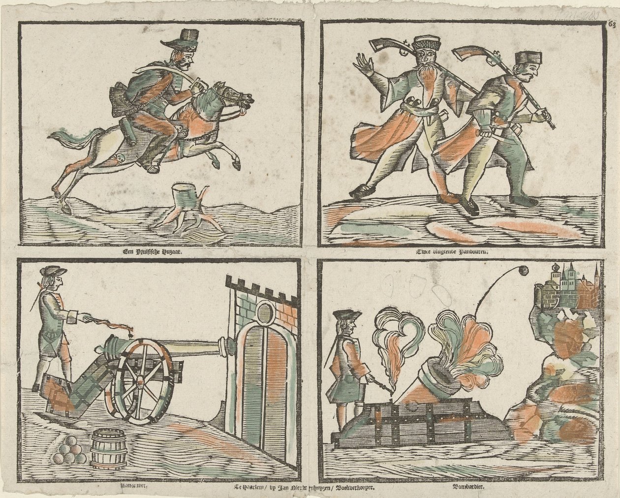 Quatro performances com soldados (título no objeto) de Jan Nieuwenhuyzen