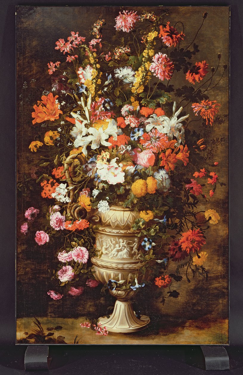 Flores em um Vaso Figurado (óleo sobre tela) de Jan Peeter Brueghel
