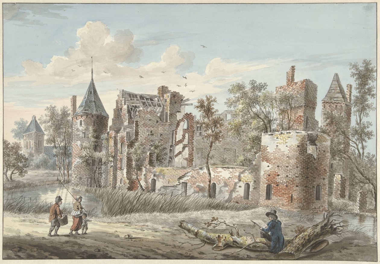 Ruínas da Huis ter Haar perto de Maarssen de Jan Philip Reuthel jr.