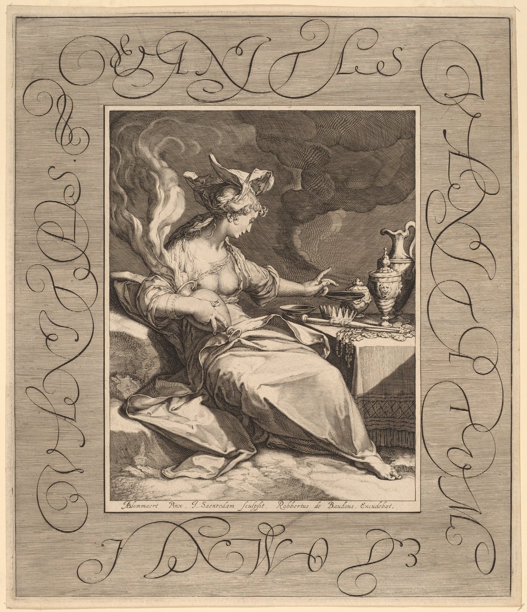 Vaidade das vaidades, tudo é vaidade de Jan Pietersz Saenredam, after Abraham Bloemaert
