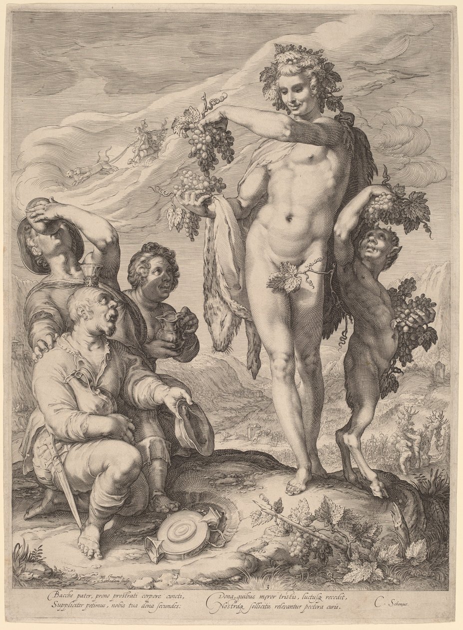 O Culto de Baco de Jan Pietersz Saenredam, after Hendrik Goltzius