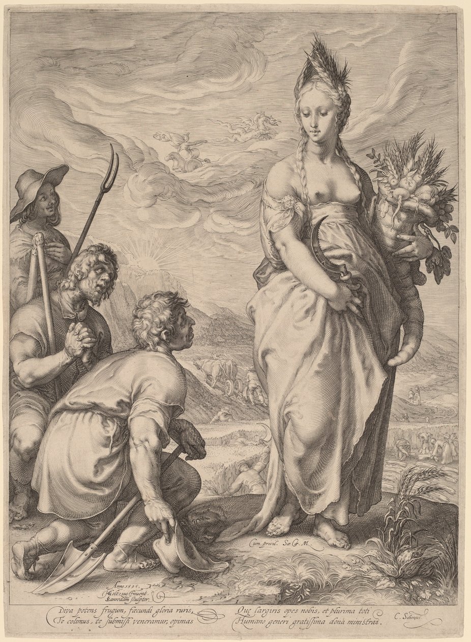 O Culto de Ceres de Jan Pietersz Saenredam, after Hendrik Goltzius