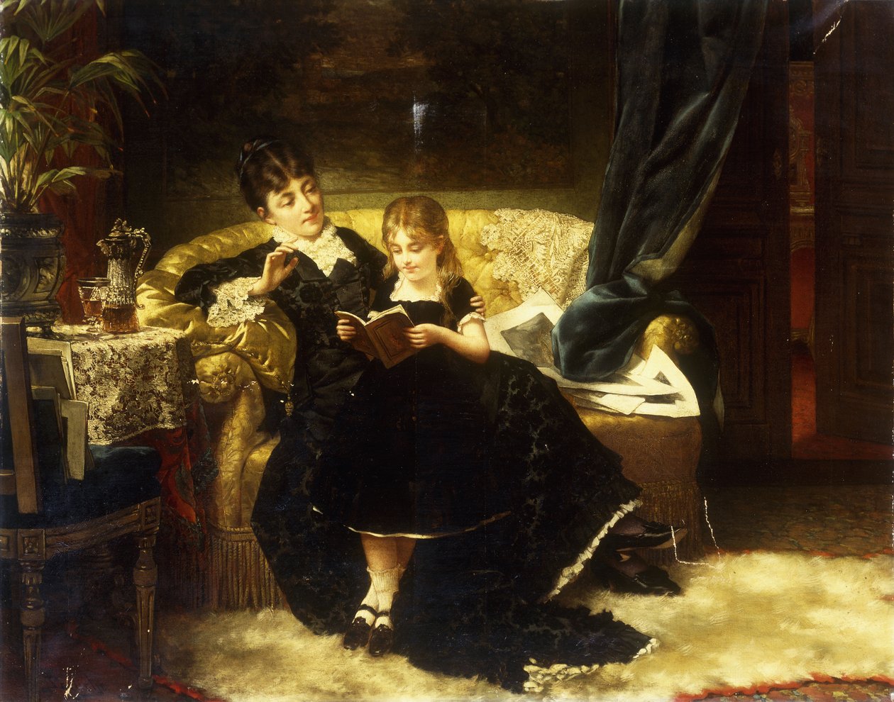 A lição, 1883 de Jan Portielje