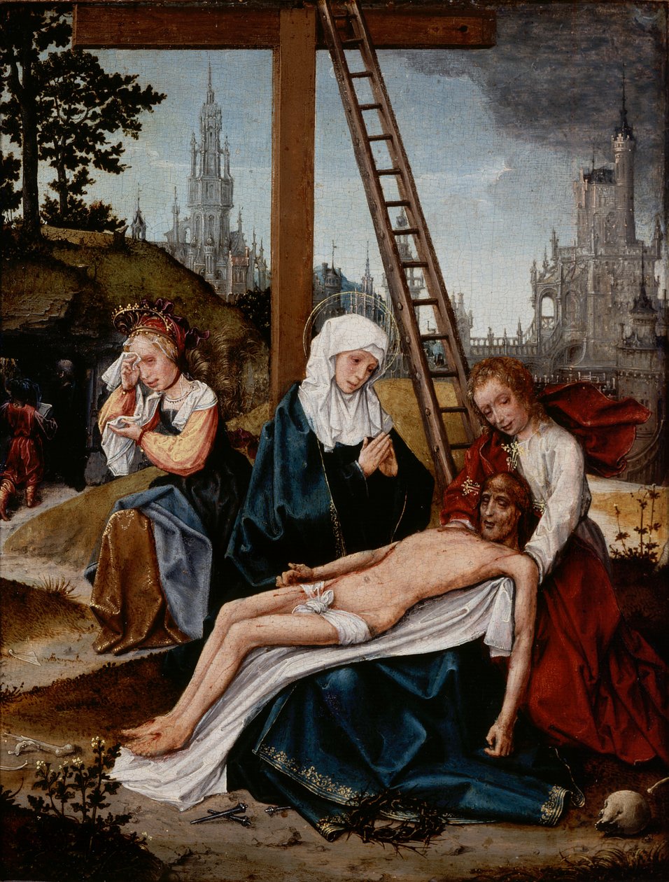 Lamentação, c.1510-15 (óleo sobre painel) de Jan Provoost