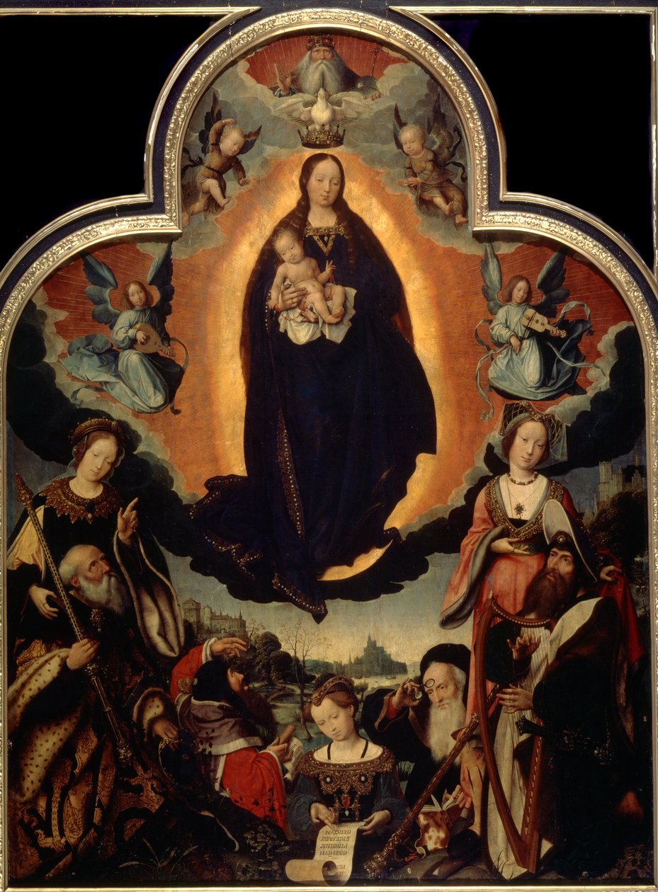 A glorificação da Virgem, 1524. de Jan Provoost