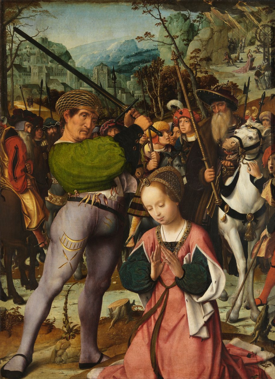 A decapitação de Santa Catarina (óleo sobre painel) de Jan Provoost