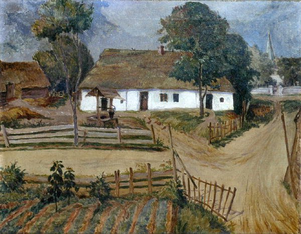 Homestead, c.1925 (óleo sobre tela) de Jan Rubczak