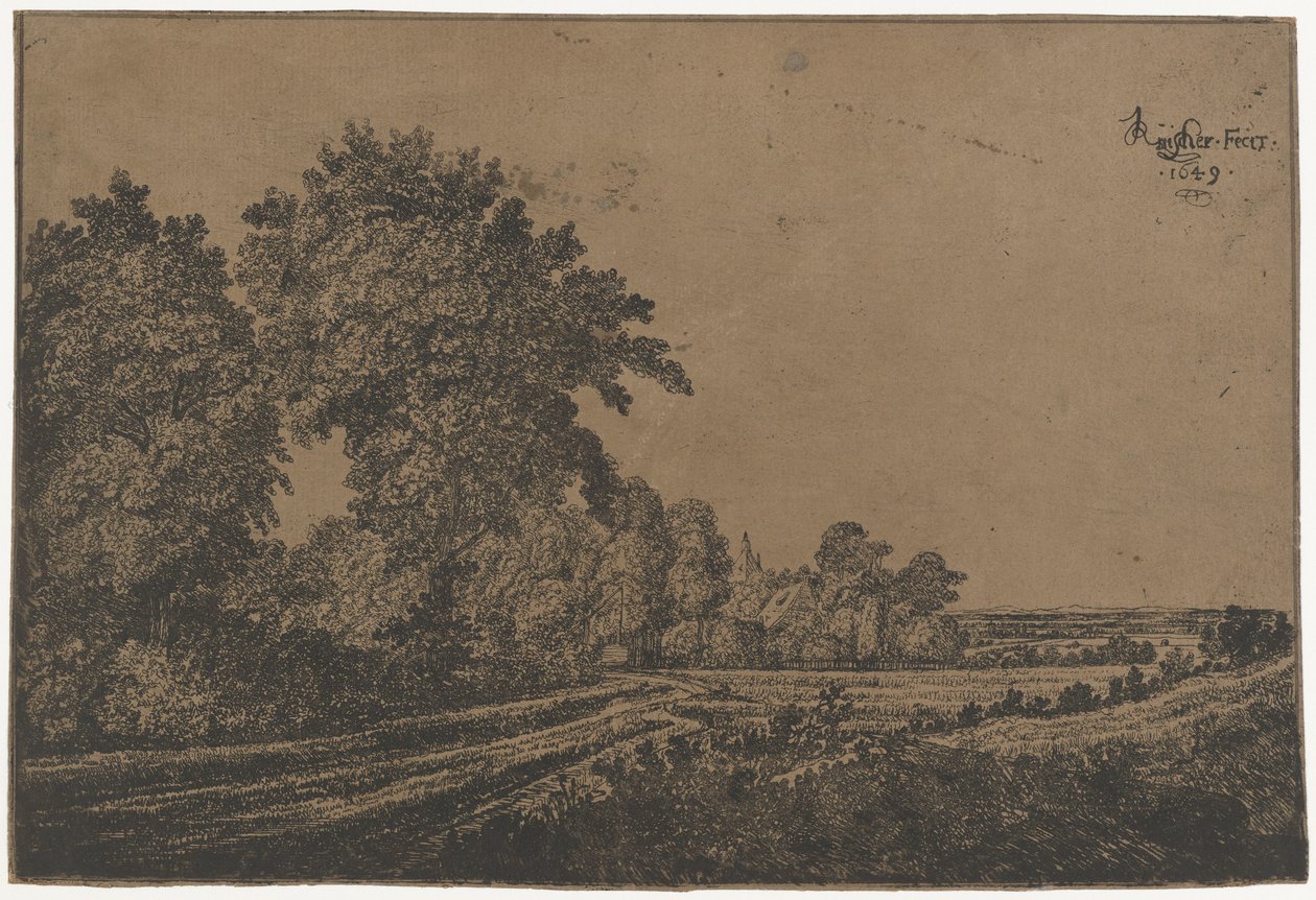 Estrada rural com árvores de Jan Ruyscher