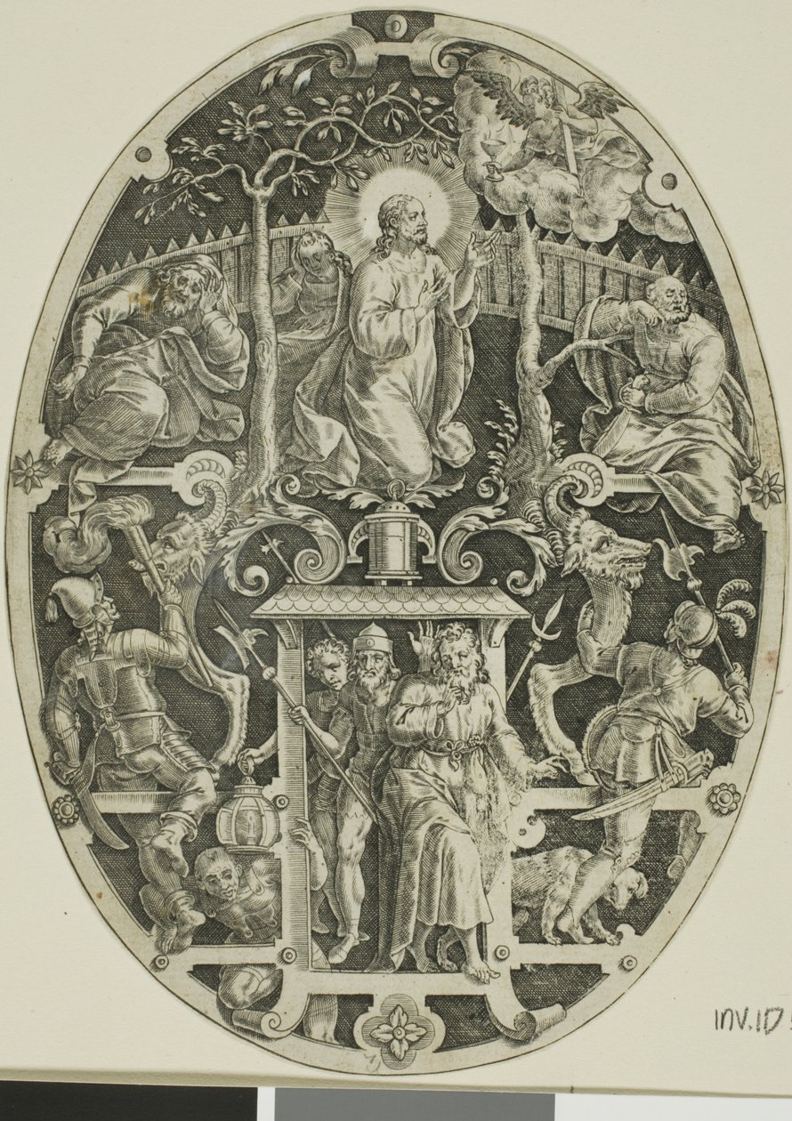 Agonia no Jardim, da Paixão de Cristo de Jan Sadeler I