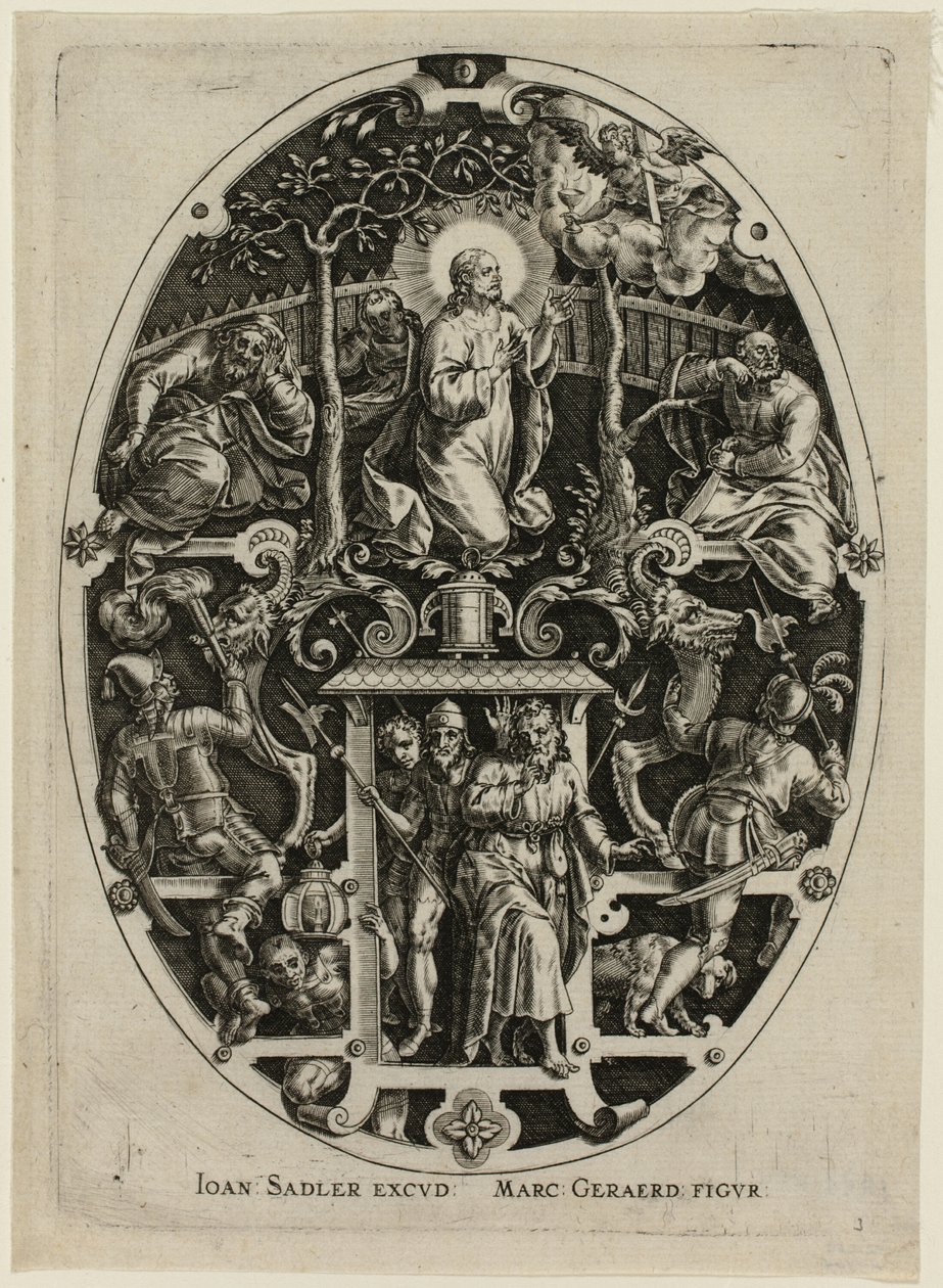 Agonia no Jardim, da Paixão de Cristo de Jan Sadeler I