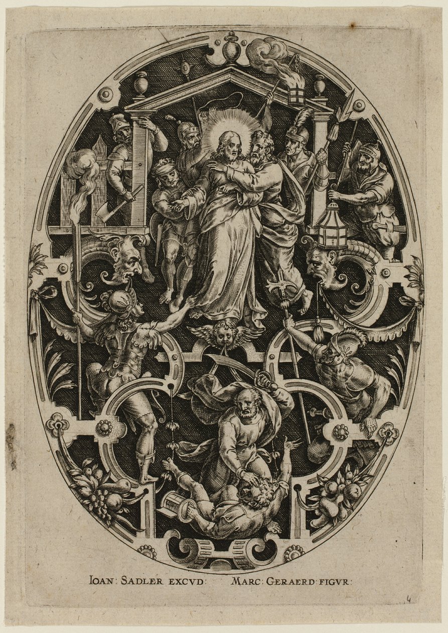 Traição de Cristo, da Paixão de Cristo de Jan Sadeler I
