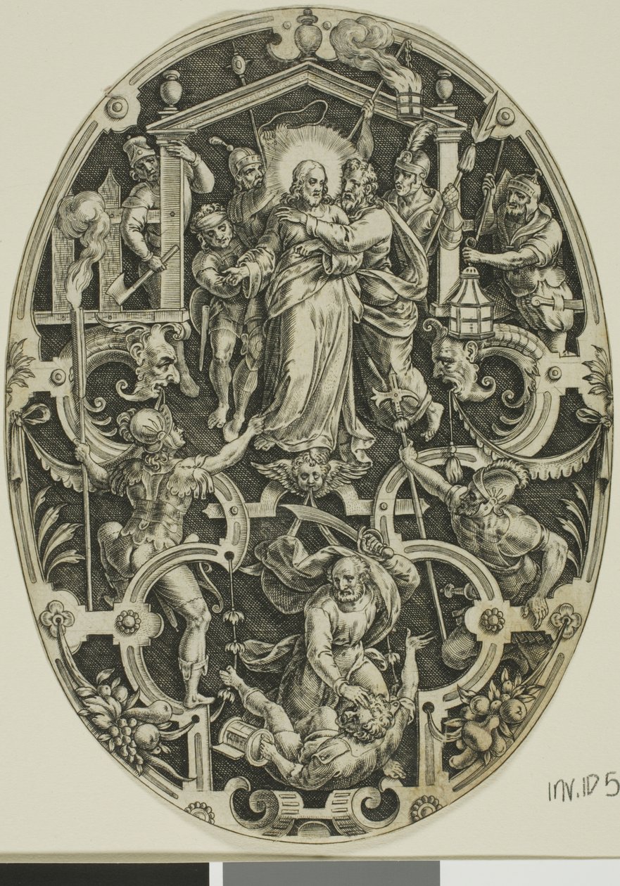 Traição de Cristo, da Paixão de Cristo de Jan Sadeler I