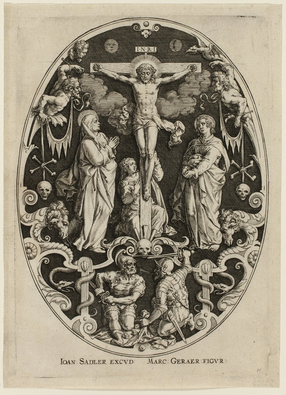 Crucificação, de A Paixão de Cristo de Jan Sadeler I