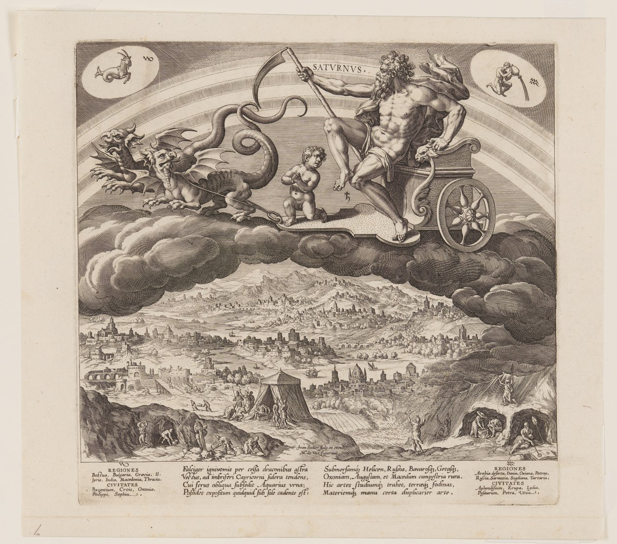 Saturnus, de Os Sete Planetas de Jan Sadeler I