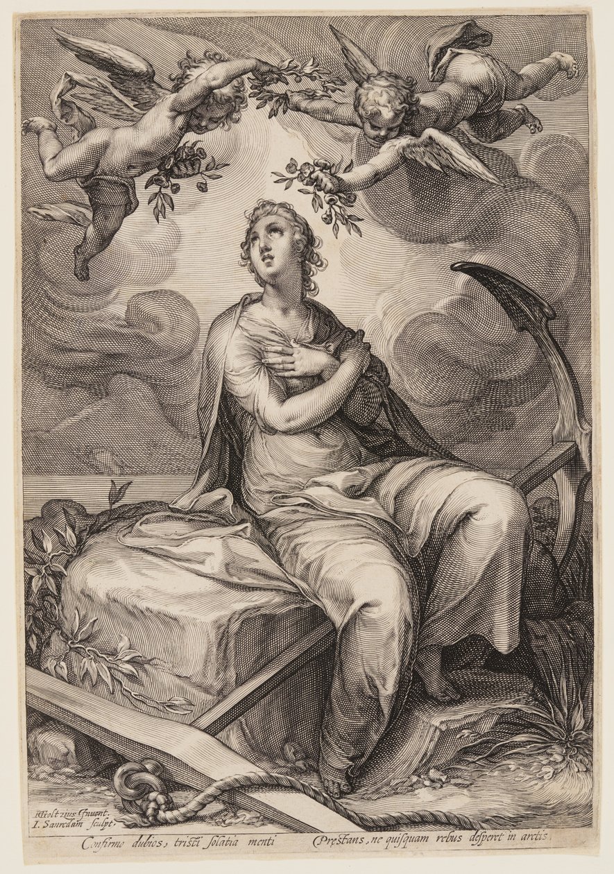 Esperança, de Três Virtudes Cardeais de Jan Saenredam