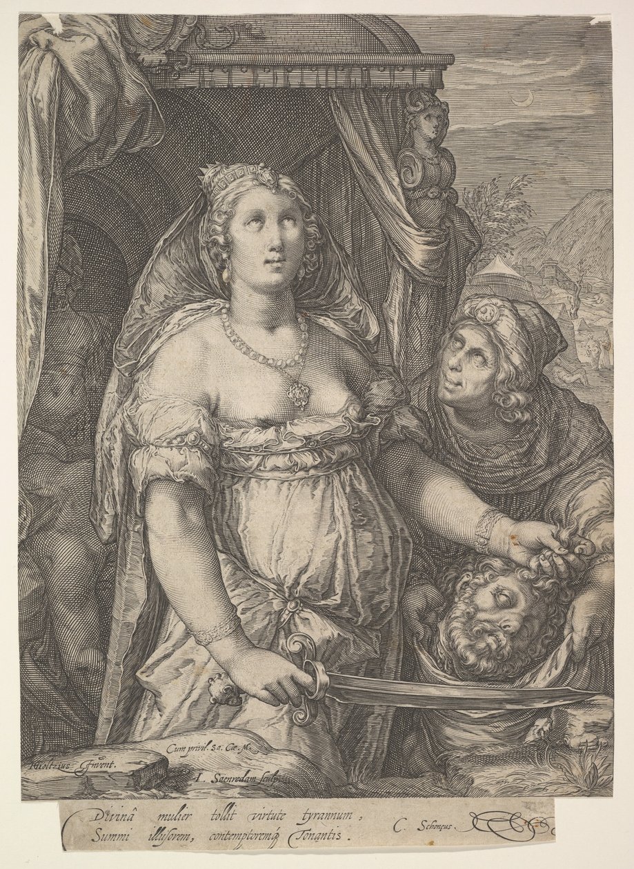 Judith e a cabeça de Holofernes, 15751607. de Jan Saenredam