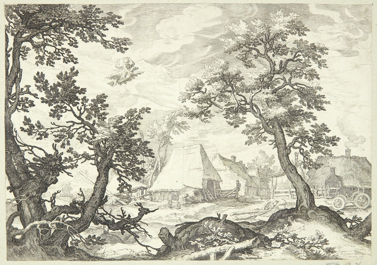 Paisagem com o rapto de Ganimedes de Jan Saenredam