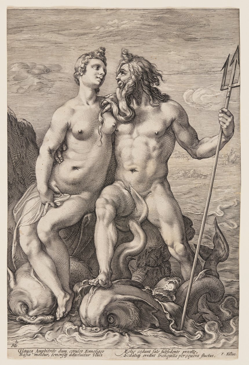 Neptuno e Anfitrite, de Três Deuses e Deusas emparelhados de Jan Saenredam