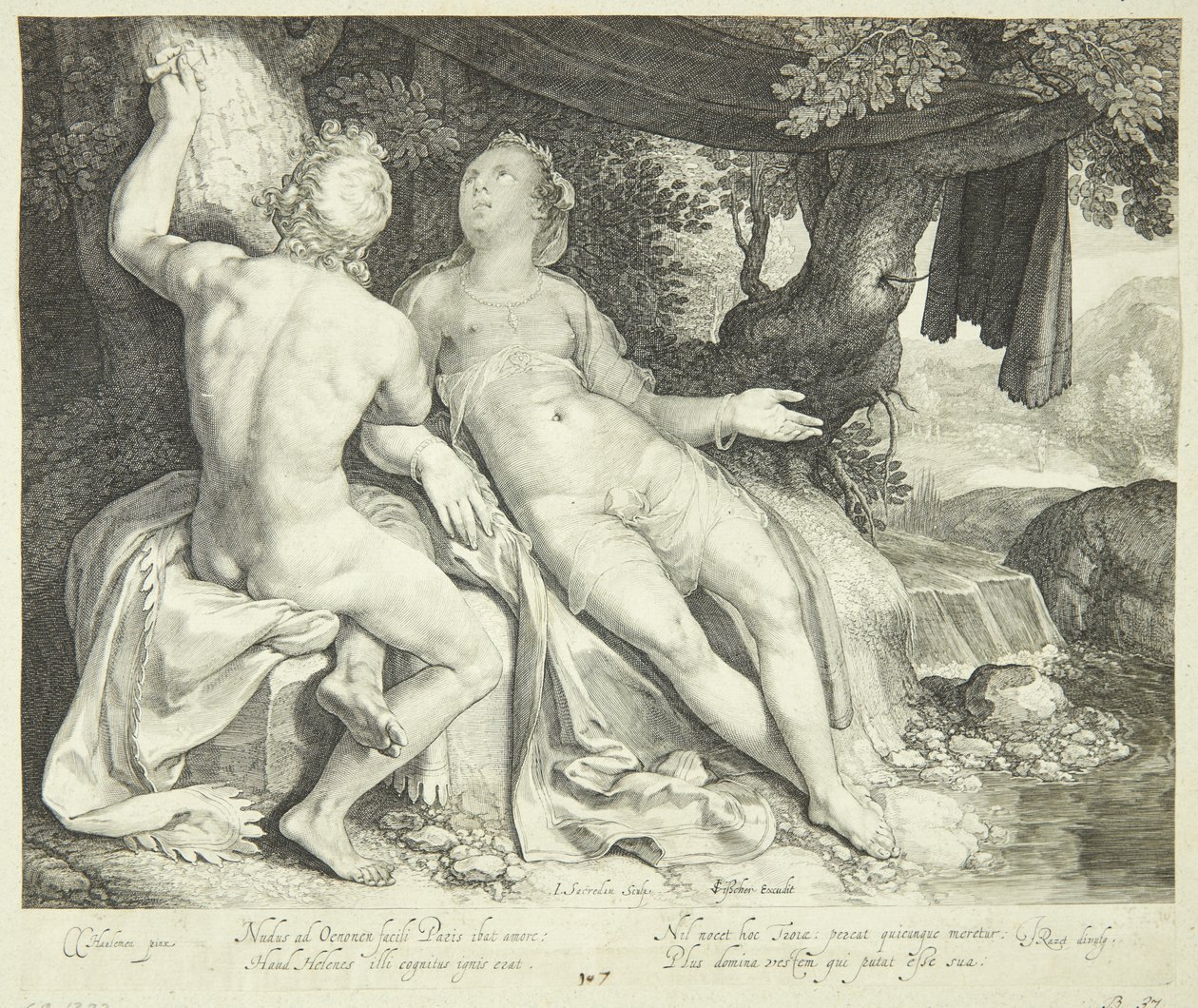 Paris e Enone de Jan Saenredam