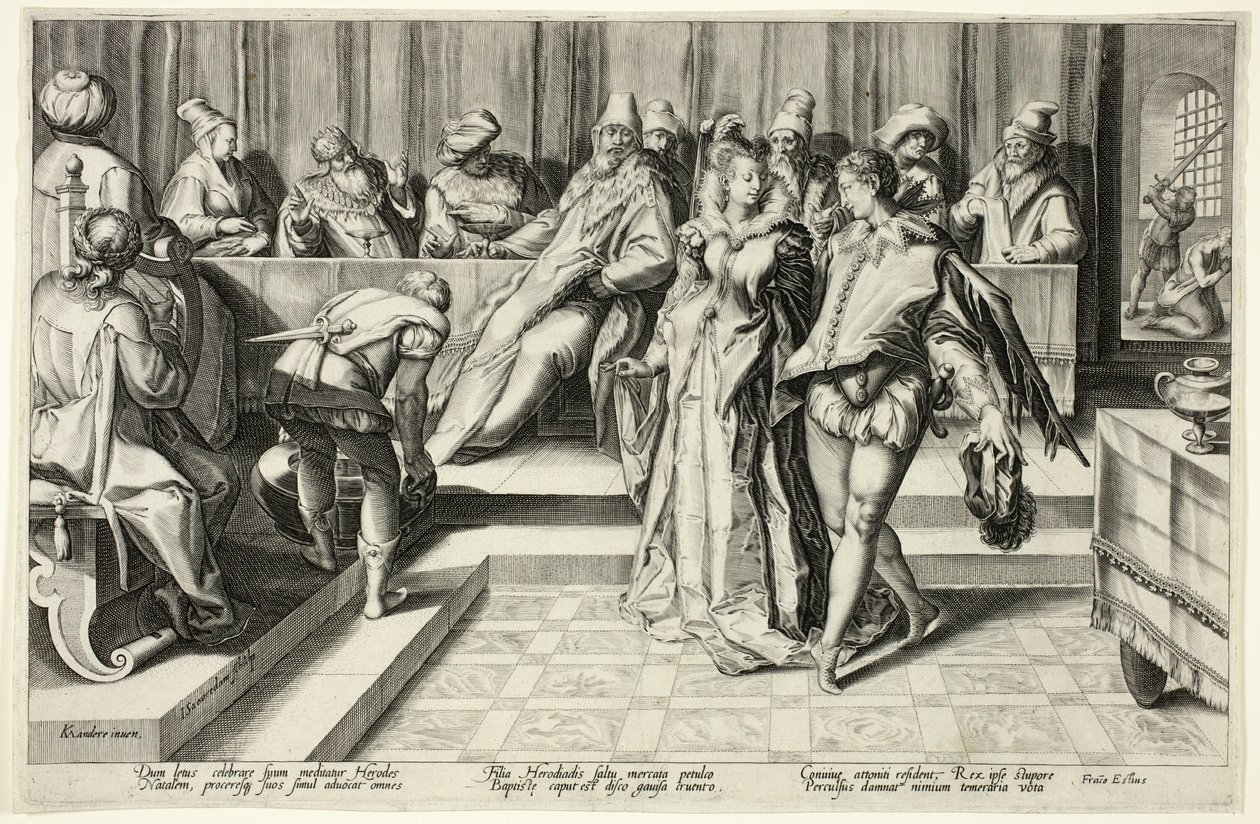 Salomé dançando diante de Herodes de Jan Saenredam
