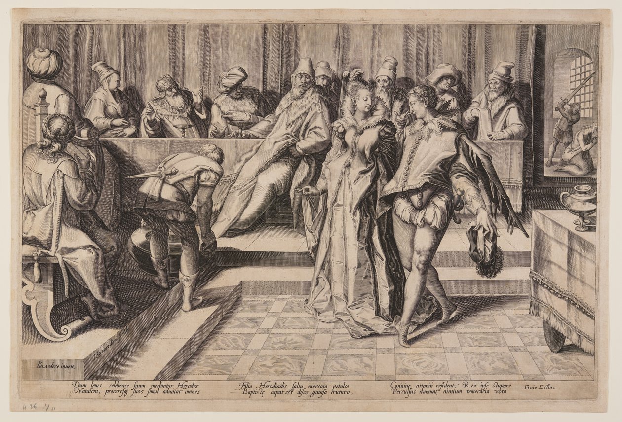 Salomé dançando diante de Herodes de Jan Saenredam