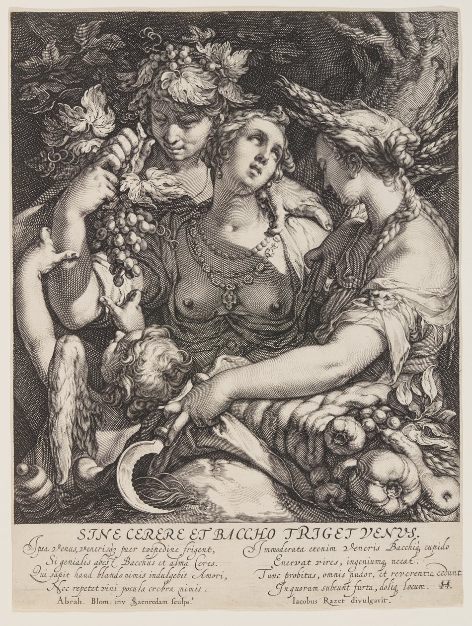 Sine Cerere e Baccho Friget Vénus de Jan Saenredam