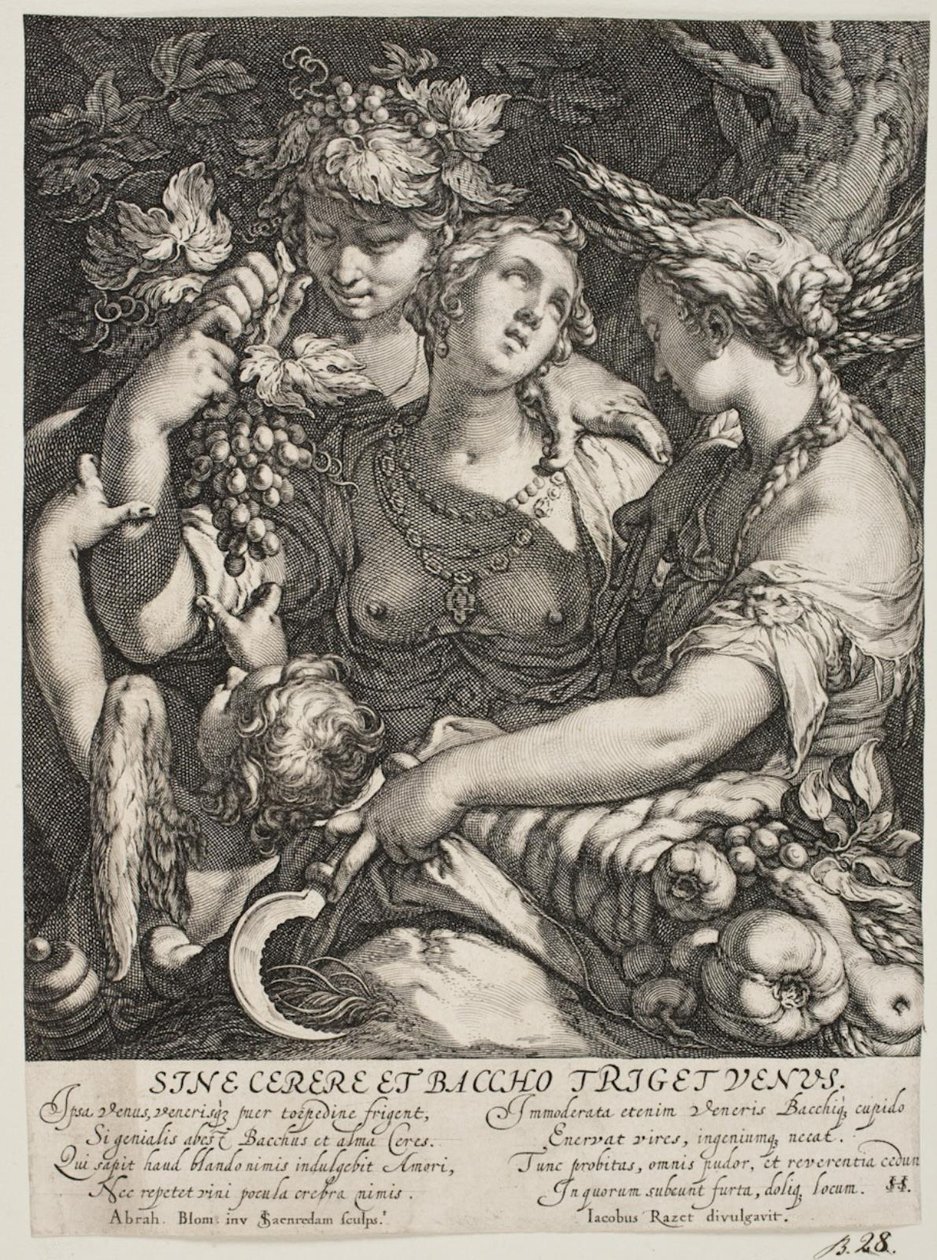 A Aliança de Vênus com Baco e Ceres de Jan Saenredam