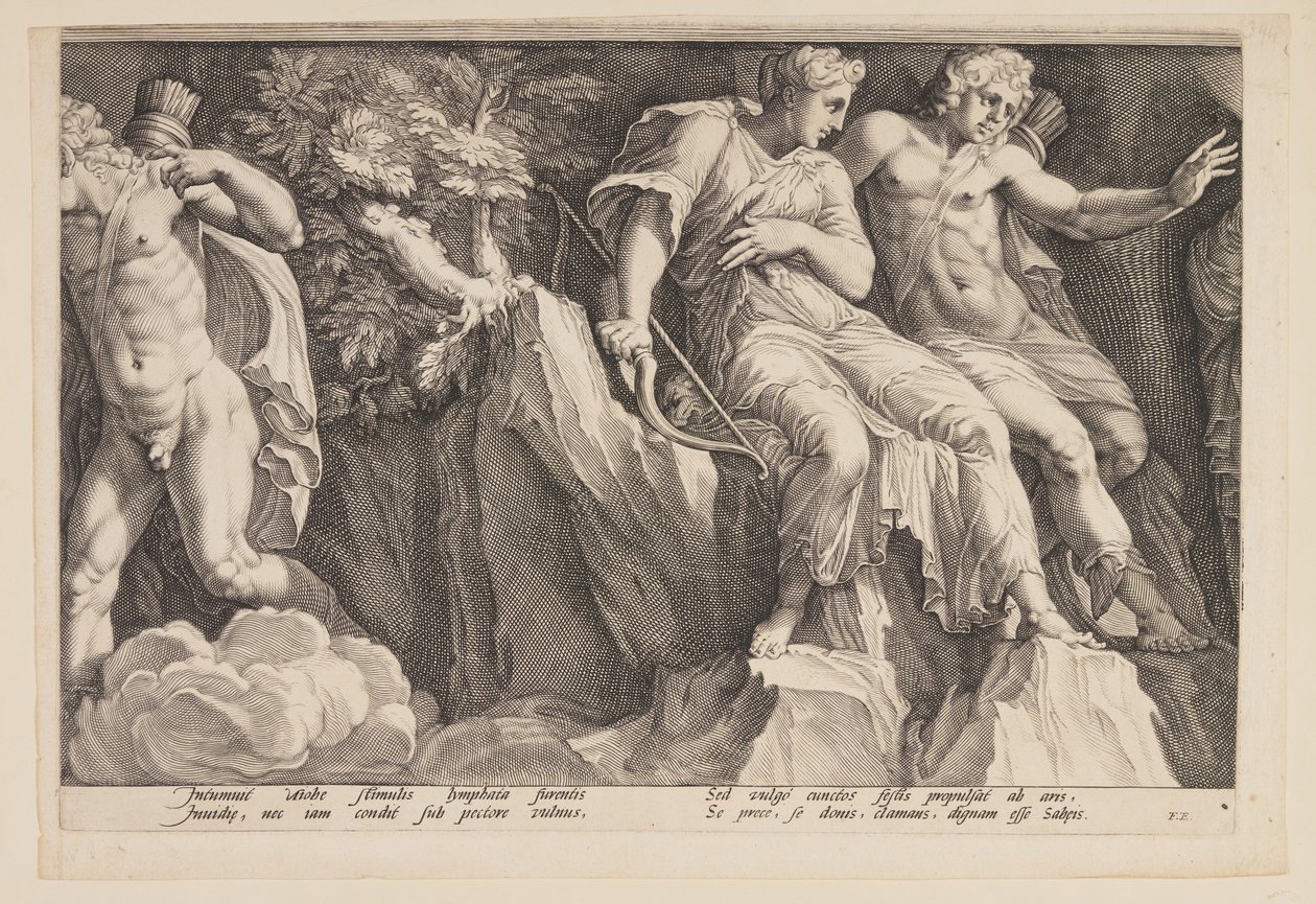 O castigo de Niobe (Prato 3) de Jan Saenredam