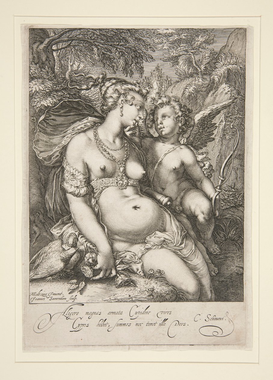 Vênus e Cupido de Jan Saenredam