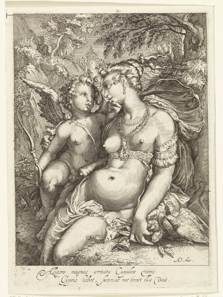 Vénus e Amor de Jan Saenredam