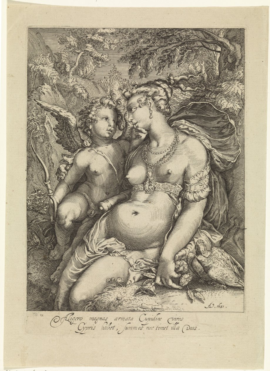 Vênus no amor de Jan Saenredam